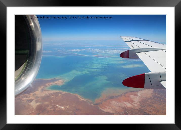 Shark Bay From the Air Framed Mounted Print by Colin Williams Photography