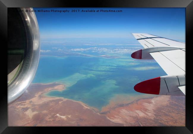 Shark Bay From the Air Framed Print by Colin Williams Photography