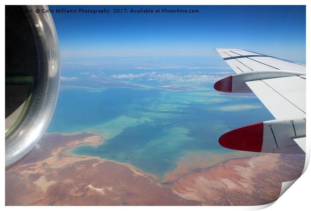 Shark Bay From the Air Print by Colin Williams Photography