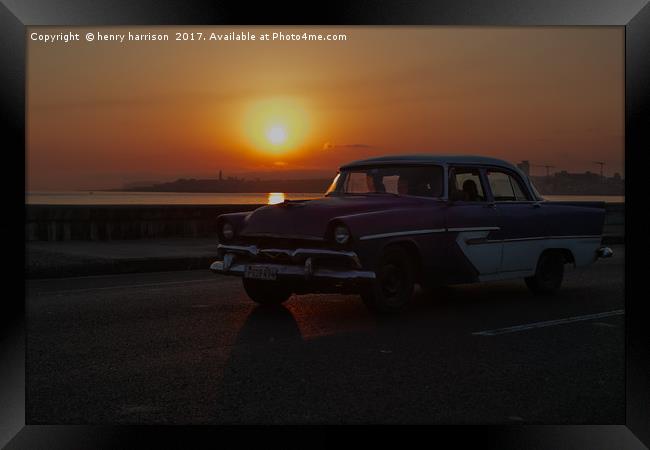 Havana Sunrise Framed Print by henry harrison