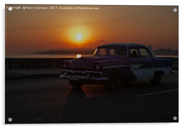 Havana Sunrise Acrylic by henry harrison