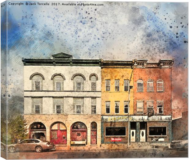 Row Houses Canvas Print by Jack Torcello