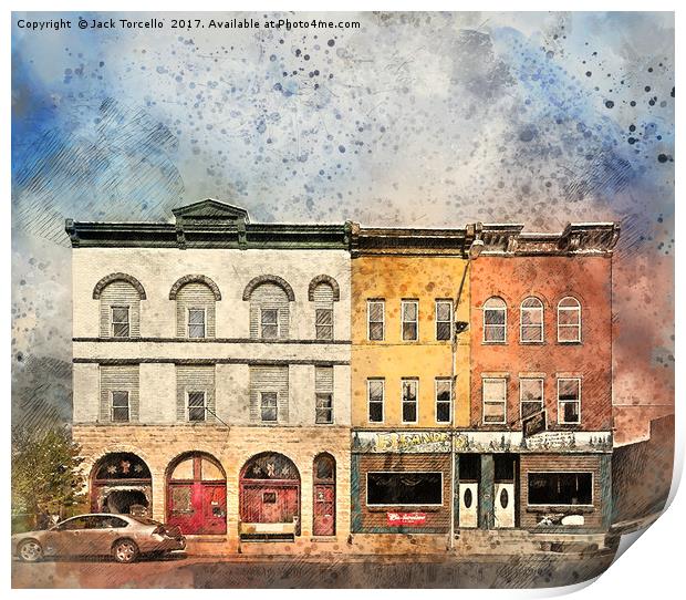 Row Houses Print by Jack Torcello