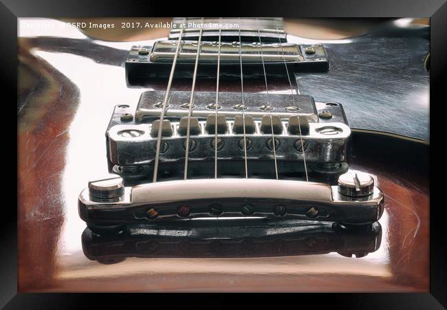 Tune-O-Matic bridge and Humbuckers. Framed Print by RSRD Images 