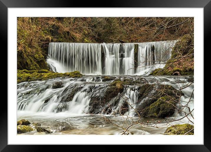 Majestic Ambleside Waterfall Framed Mounted Print by James Marsden