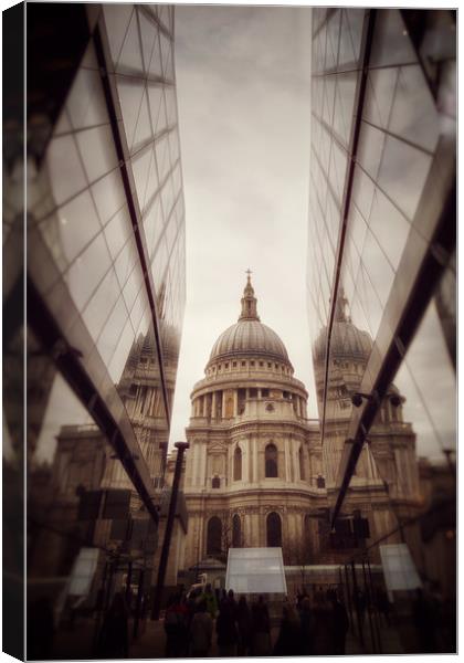St Pauls Reflection Canvas Print by Scott Anderson