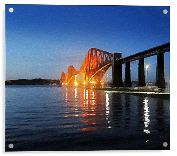 forth rail bridge Acrylic by dale rys (LP)