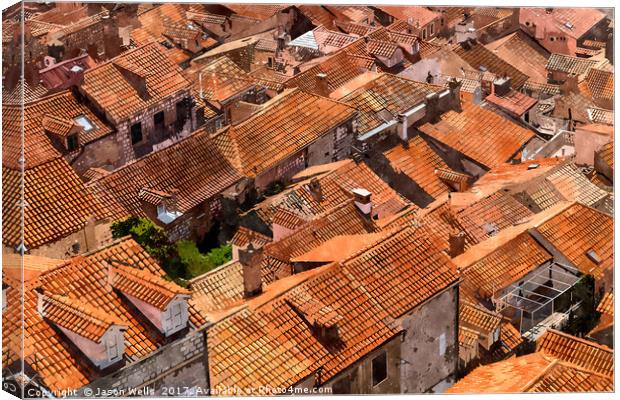Colourful Dubrovnik cityscape Canvas Print by Jason Wells