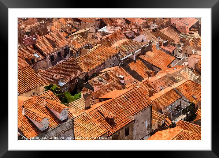 Colourful Dubrovnik cityscape Framed Mounted Print by Jason Wells