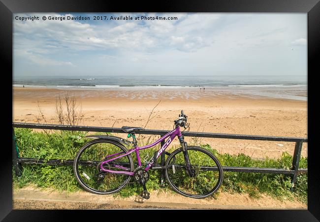 Beach Bike Framed Print by George Davidson