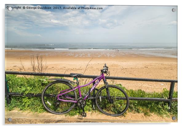 Beach Bike Acrylic by George Davidson