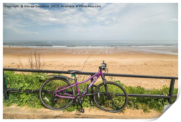 Beach Bike Print by George Davidson