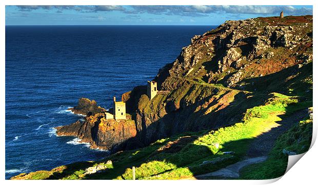 Crown Tin mines of Botallack Print by Rob Hawkins