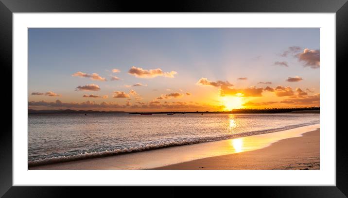 Sunset at Playa Dorada  Framed Mounted Print by Naylor's Photography