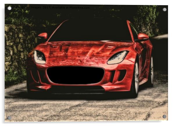 Jaguar car Acrylic by Derrick Fox Lomax