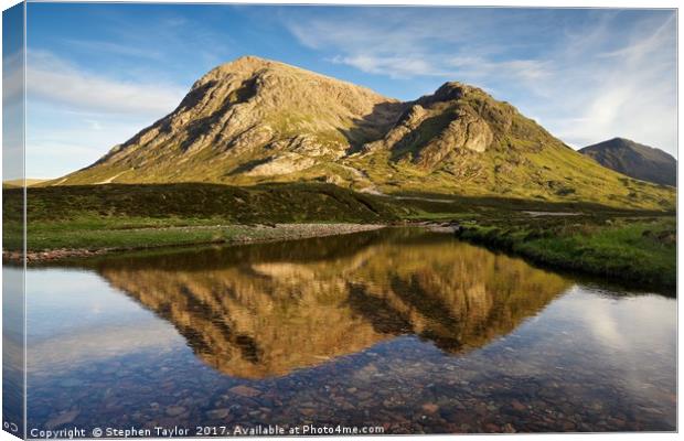 The North Face of the Buachaille Canvas Print by Stephen Taylor