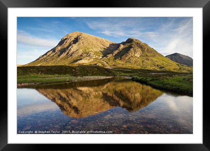 The North Face of the Buachaille Framed Mounted Print by Stephen Taylor