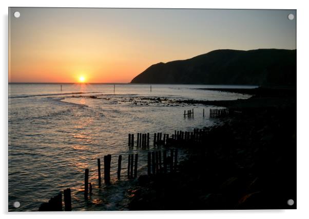 Lynmouth Bay Sunrise Acrylic by graham young