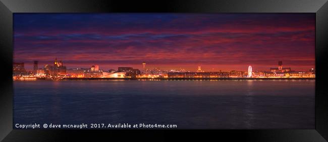 liverpool at night Framed Print by dave mcnaught