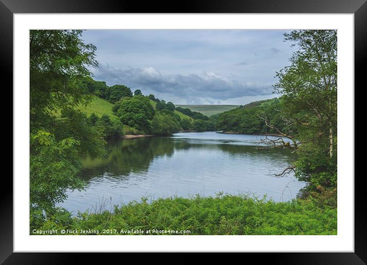 The Lower Lliw Valley Reservoir South Wales Framed Mounted Print by Nick Jenkins