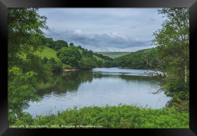 The Lower Lliw Valley Reservoir South Wales Framed Print by Nick Jenkins