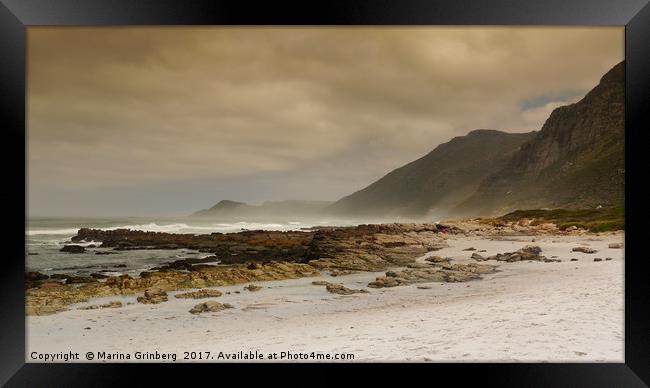 Misty Cliffs, South Africa Framed Print by MazzBerg 