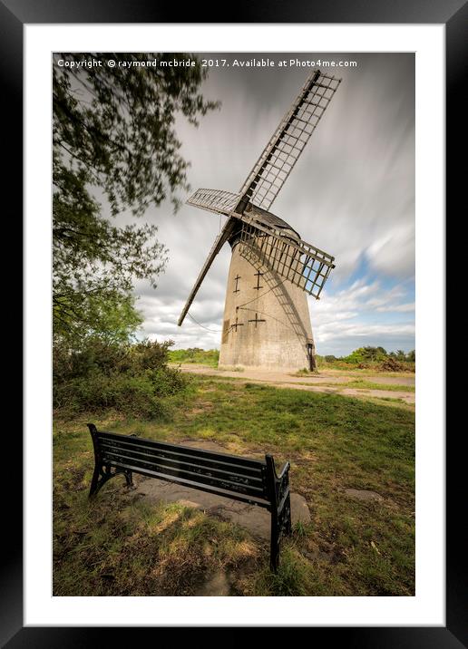 Bidston Windmill Framed Mounted Print by raymond mcbride