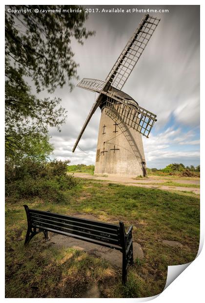 Bidston Windmill Print by raymond mcbride