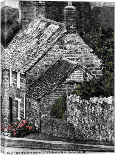 Rose Cottage Canvas Print by Henry Horton