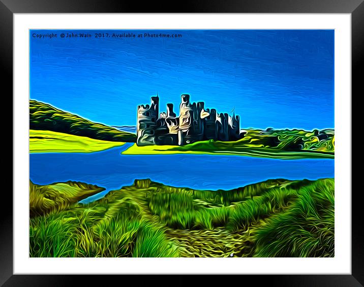 Conwy Castle (Digital Art) Framed Mounted Print by John Wain