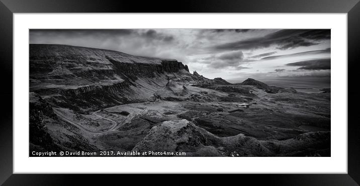 The Quiraing No2 Framed Mounted Print by David Brown