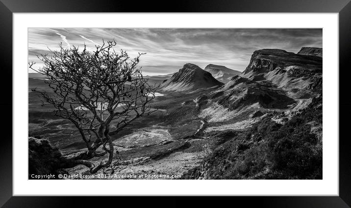 The Quiraing No7 Framed Mounted Print by David Brown