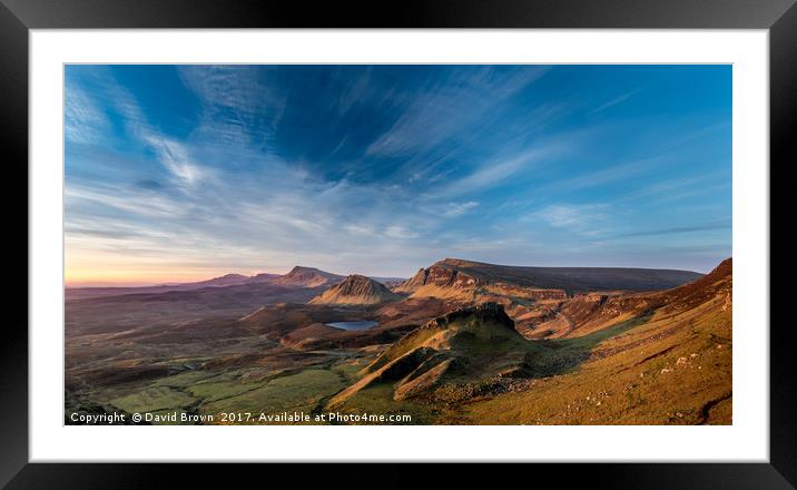 The Quiraing No6 Framed Mounted Print by David Brown