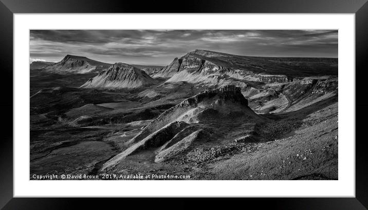 The Quiraing No3 Framed Mounted Print by David Brown