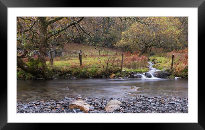 Snowdonia River Junction Framed Mounted Print by Alan Barr