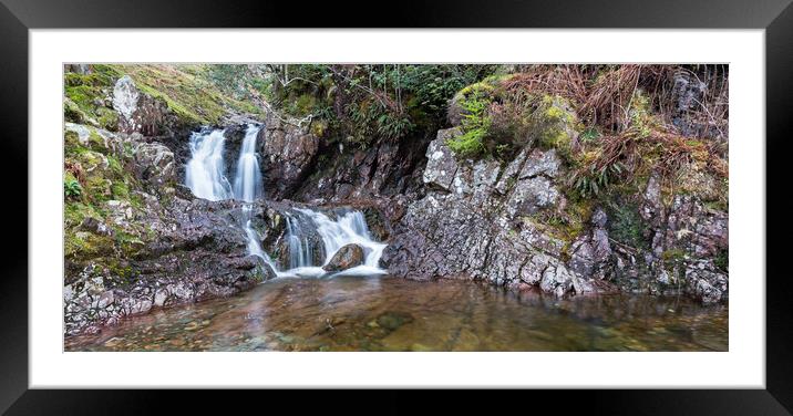 Waterfall Cascade Framed Mounted Print by Alan Barr
