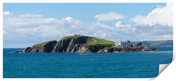 burgh island and art deco hotel Print by kevin murch