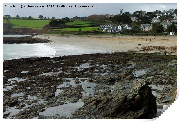 A FALMOUTH BEACH   Print by andrew saxton