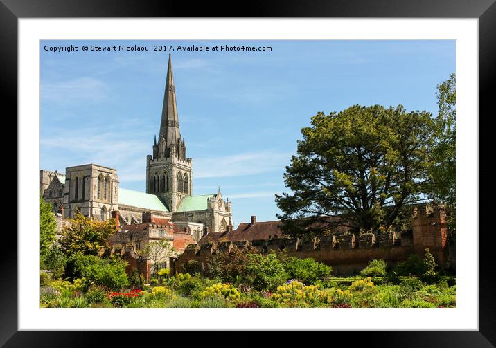 Chichester Cathedral Framed Mounted Print by Stewart Nicolaou