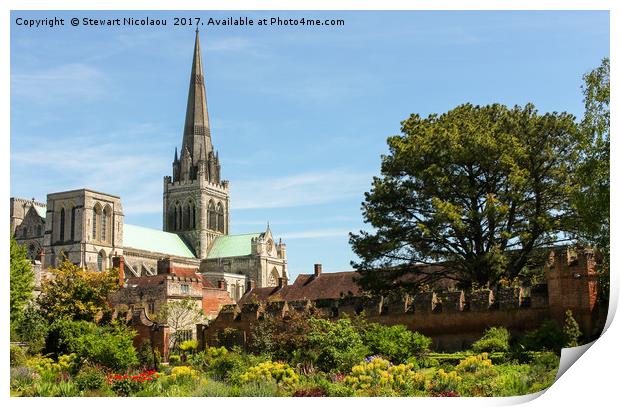 Chichester Cathedral Print by Stewart Nicolaou