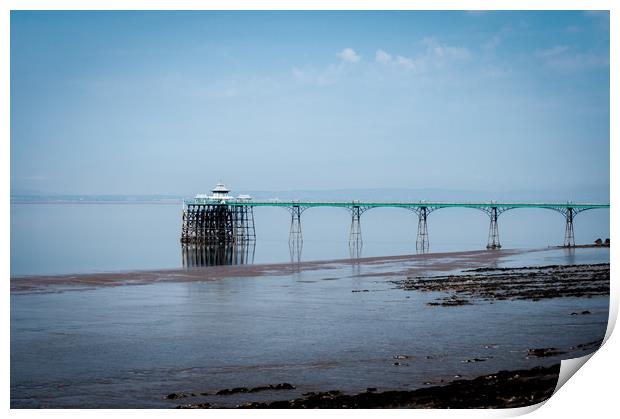 Clevedon Pier Print by Linda Cooke