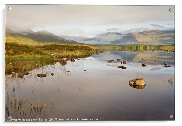 Morning on Rannoch Moor Acrylic by Stephen Taylor