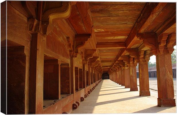 Fatehpur Sikri Stables Canvas Print by Jacqi Elmslie