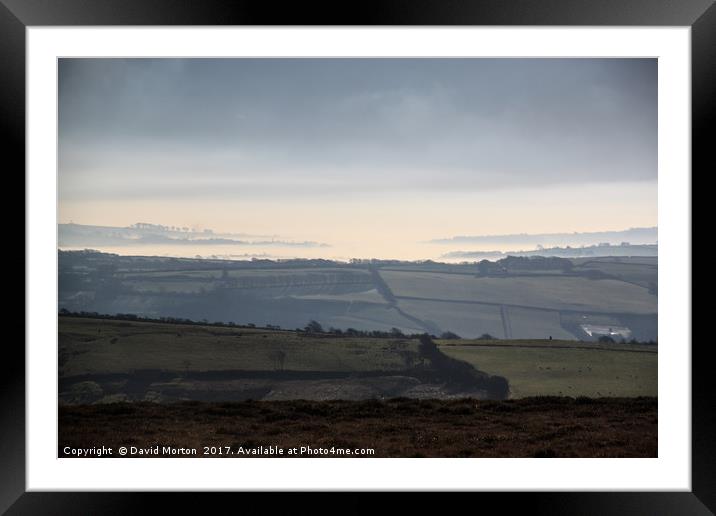 Misty Day in North Devon Framed Mounted Print by David Morton
