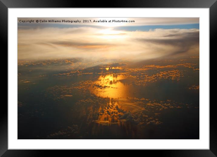 Sunset  at 32000 feet  Framed Mounted Print by Colin Williams Photography