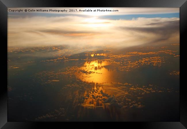 Sunset  at 32000 feet  Framed Print by Colin Williams Photography