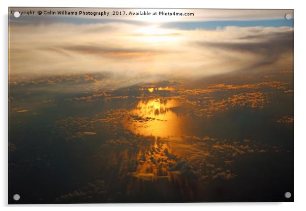 Sunset  at 32000 feet  Acrylic by Colin Williams Photography