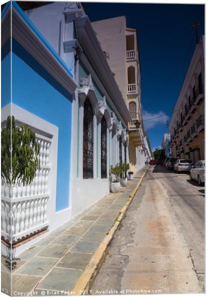The Streets of San Juan Canvas Print by Brian Fagan
