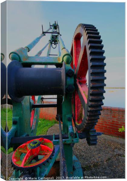 Turn The Wheels  Back In Time Canvas Print by Marie Castagnoli