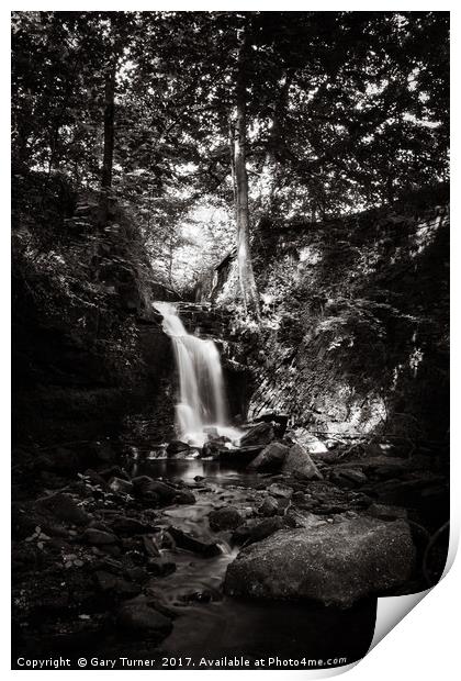 Clough House Falls Print by Gary Turner